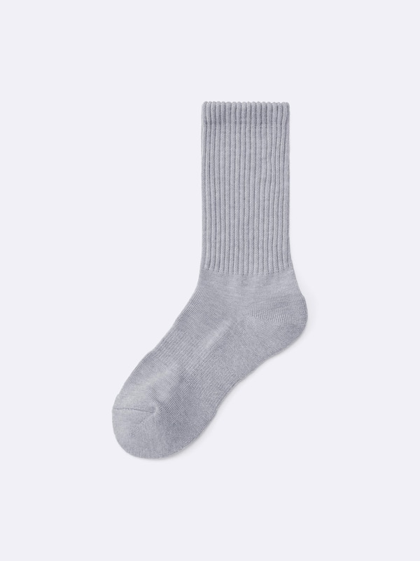 Ribbed Pile Crew Socks