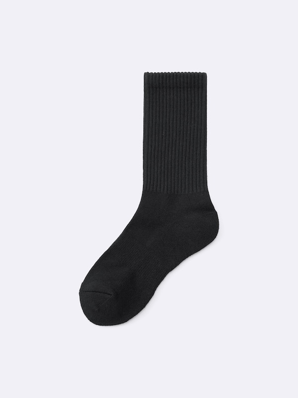Ribbed Pile Crew Socks