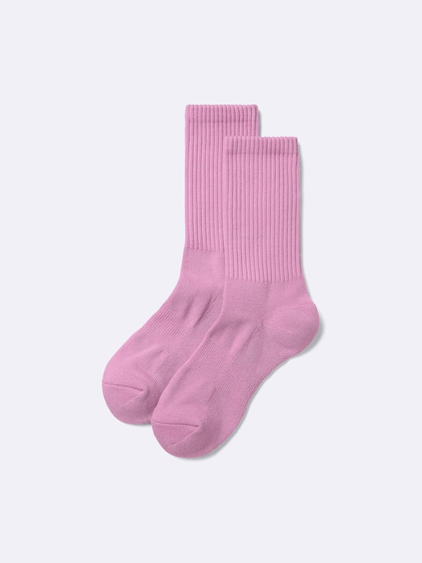 Ribbed Pile Crew Socks