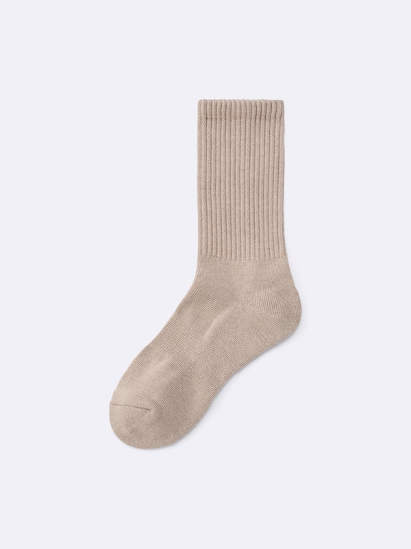 Ribbed Pile Crew Socks