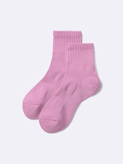Ribbed Pile Ankle Socks