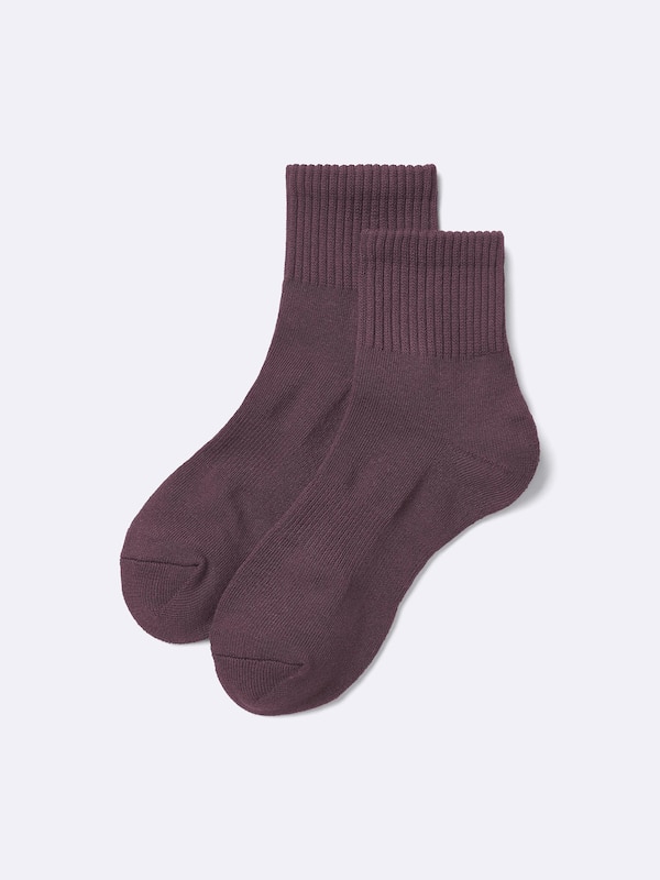 Ribbed Pile Ankle Socks