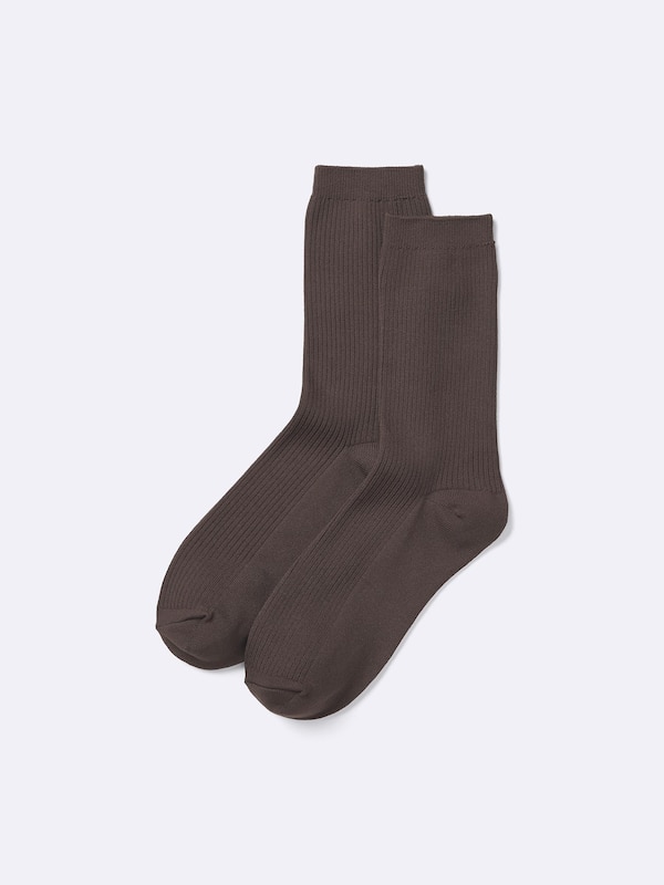 Ribbed Crew Socks