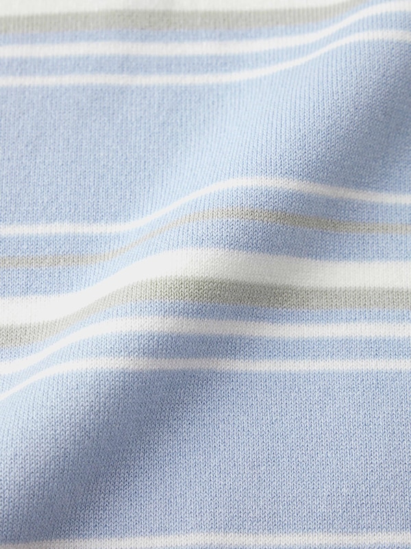 Washable Striped Polo Sweater | Short