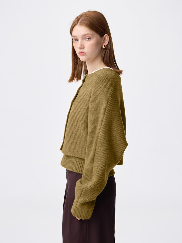 Puff Knit 2 Piece Cardigan