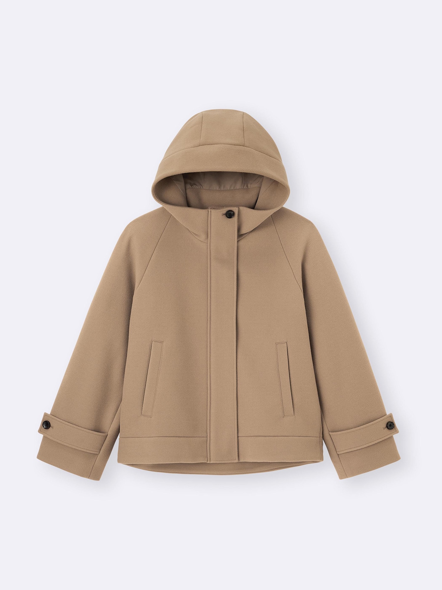 ガウンコート na.e hoodie short coat Women's COZY MELTON Short Hoodie Coat | GU US