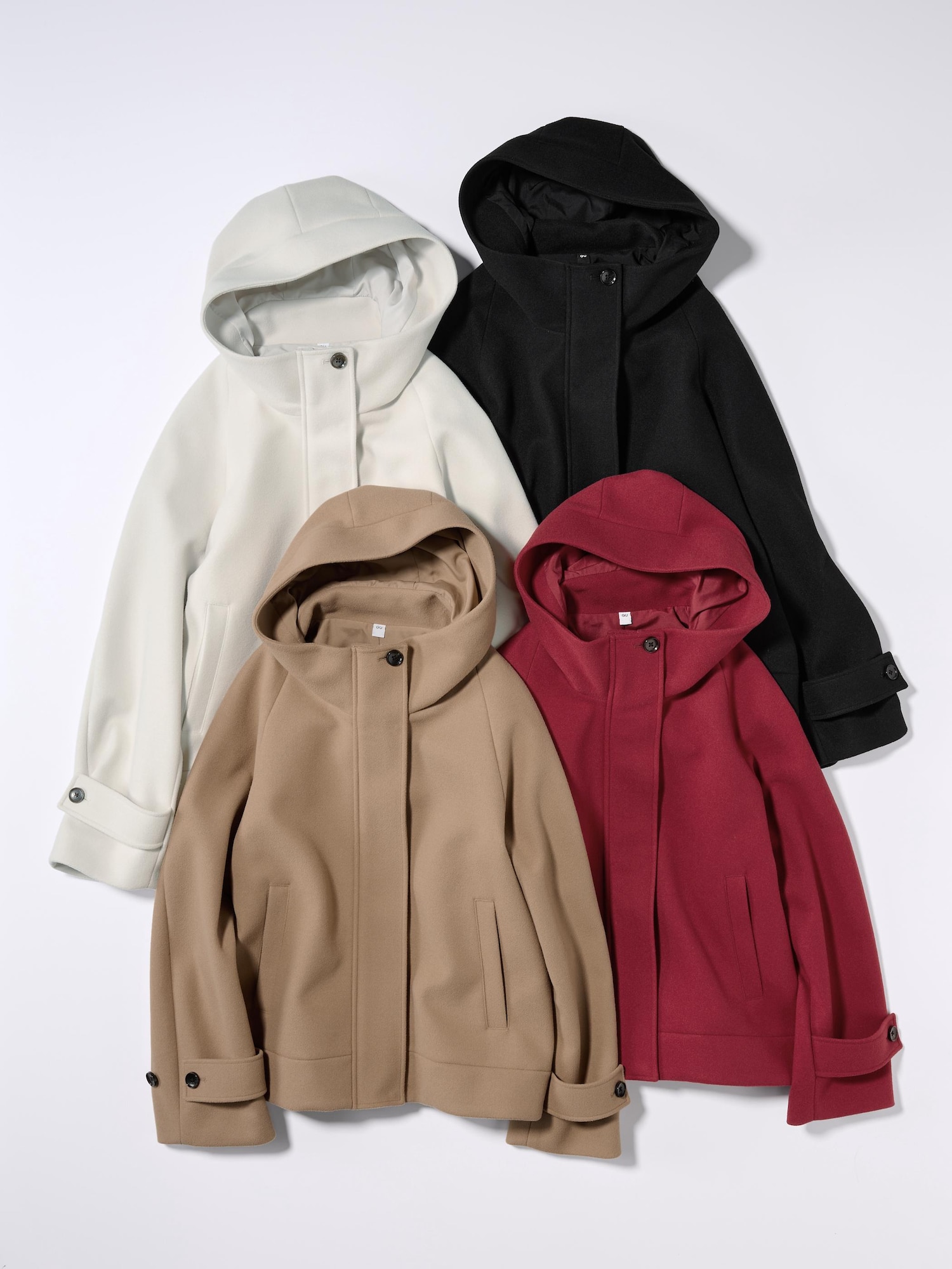 COZY MELTON Short Hoodie Coat | GU US