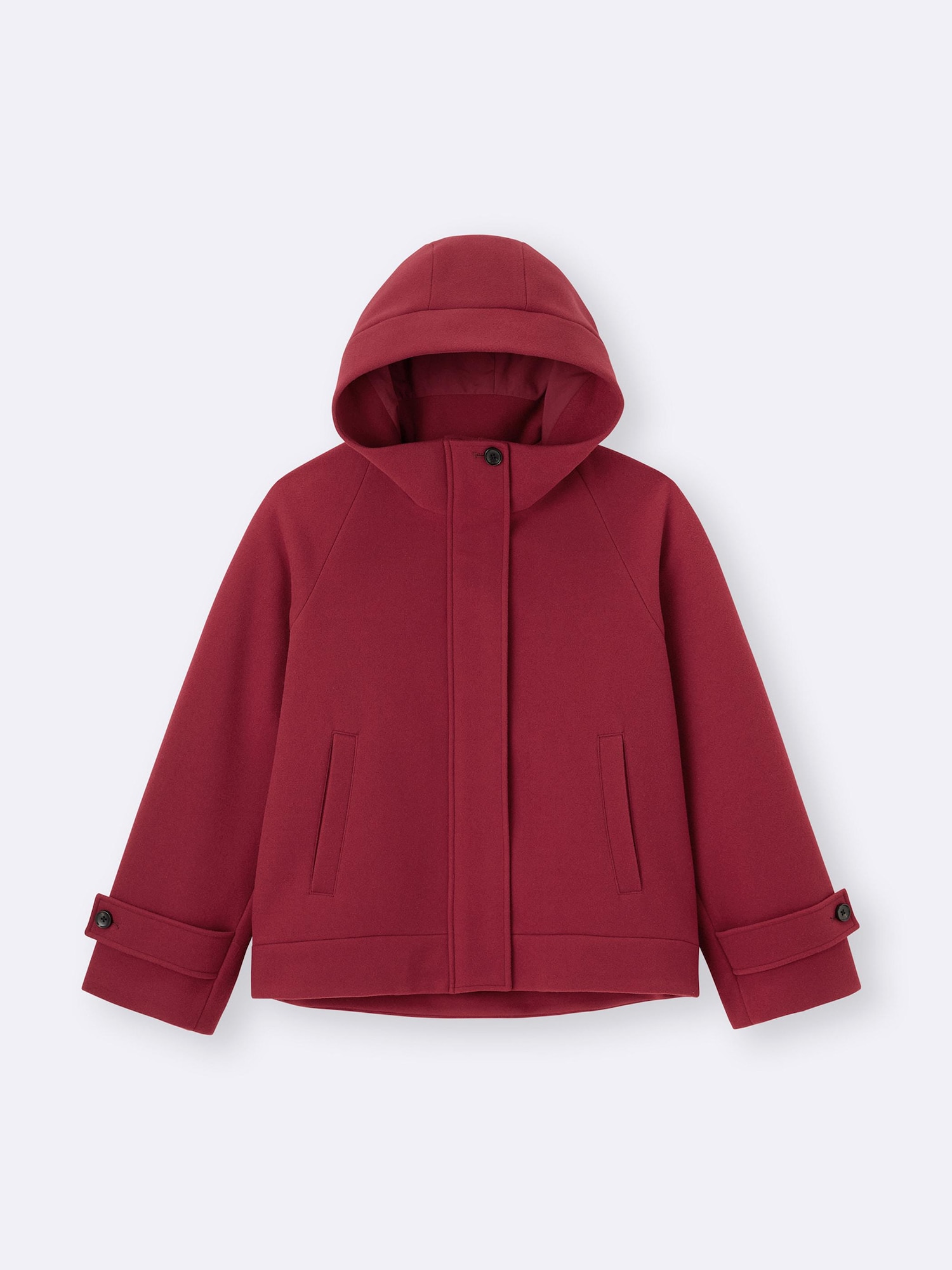 COZY MELTON Short Hoodie Coat | GU US