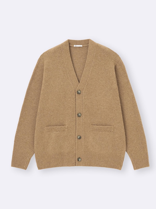 Puffy Touch Knit V Neck Cardigan