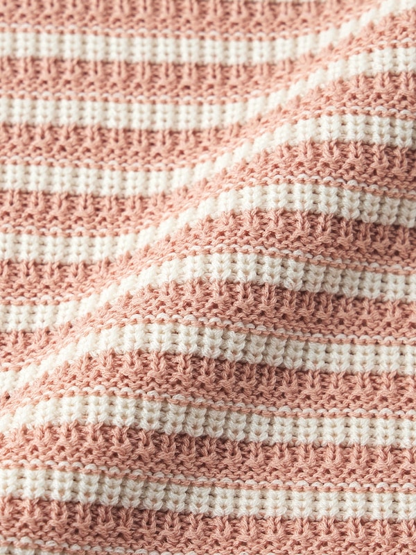 Textured Knitted Striped Tank Top