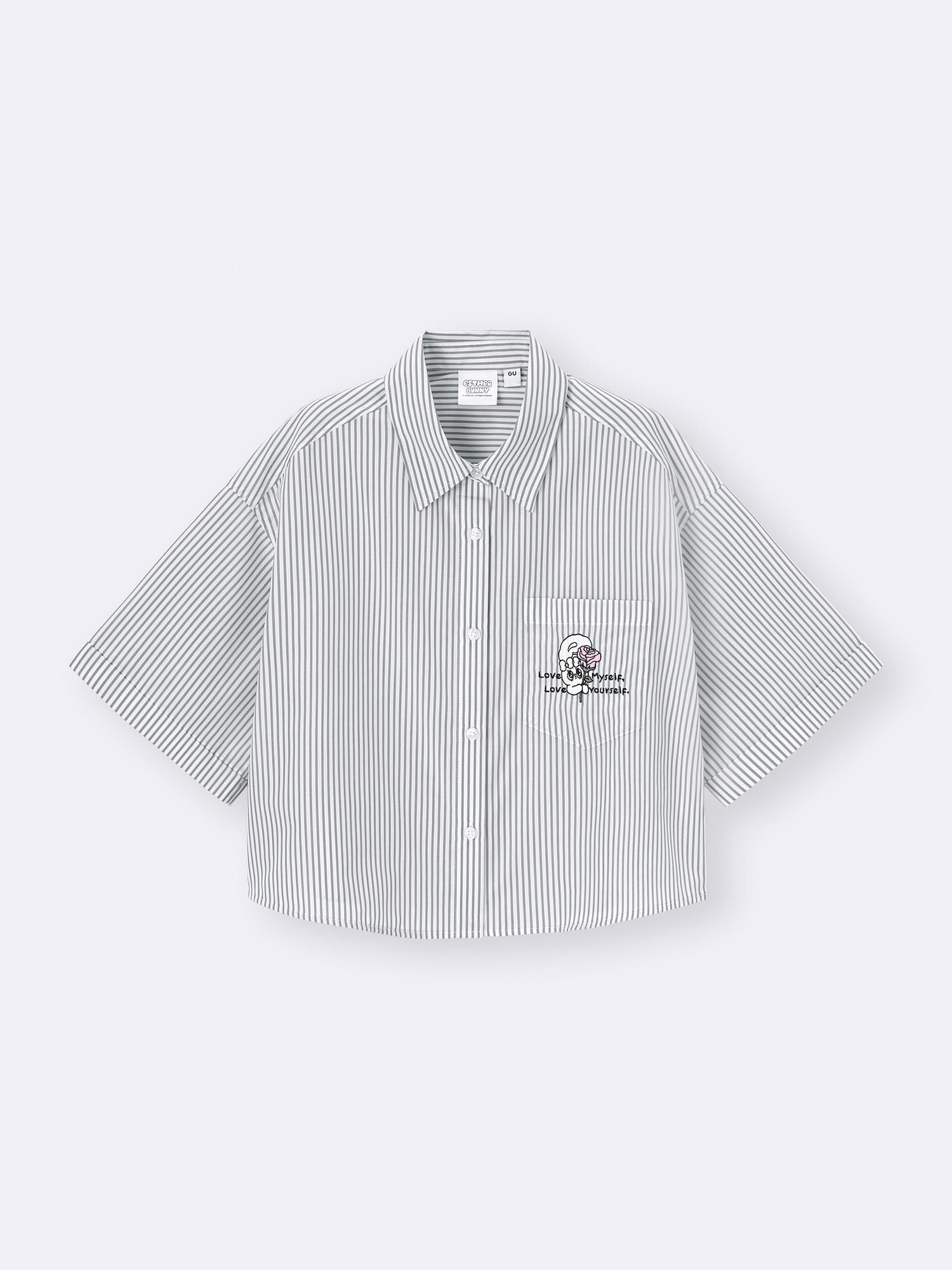 Women's Striped Short Shirt | HalfSlv | Esther Bunny | GU US
