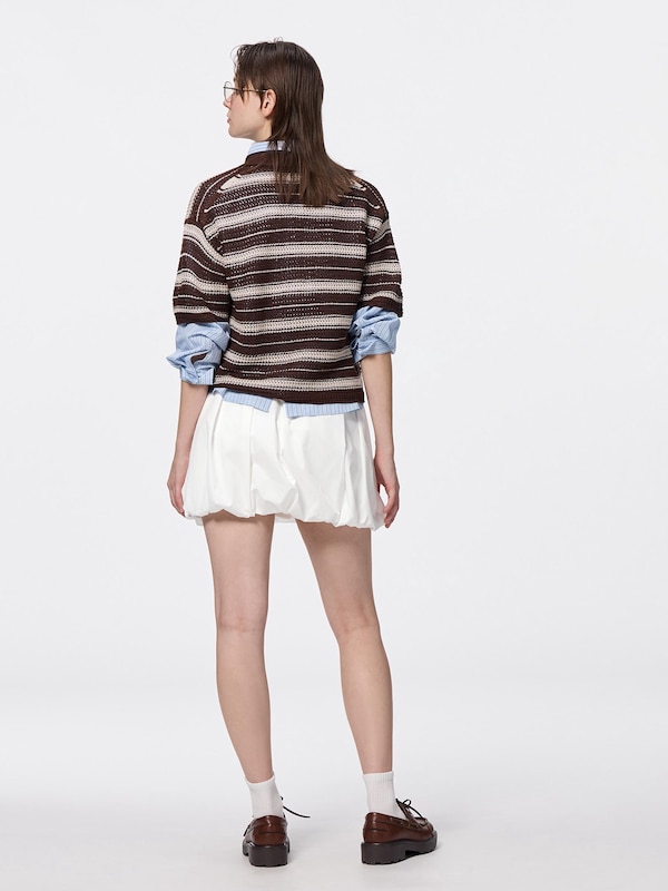 Bubble Hem Mini Skirt