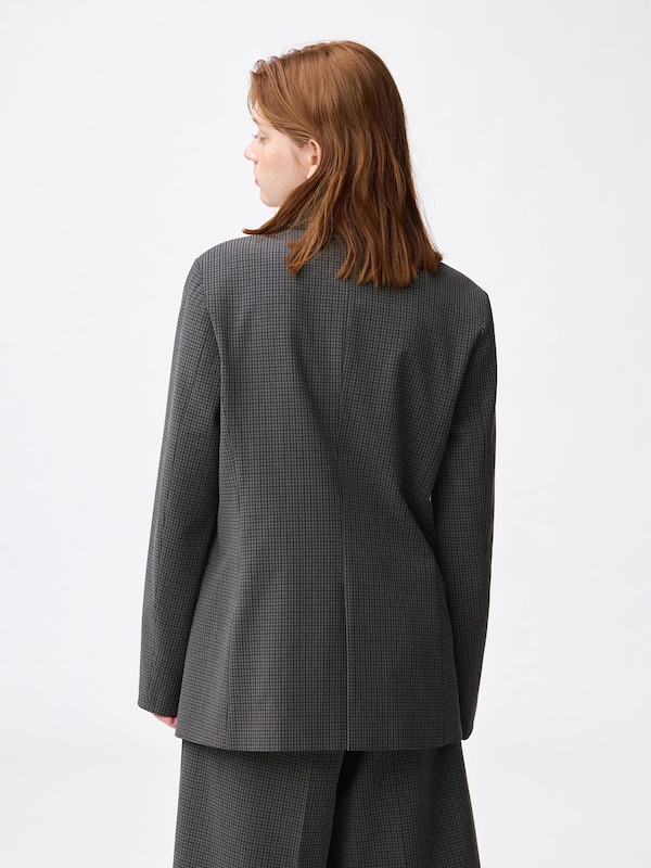 Double Breasted Checked Jacket