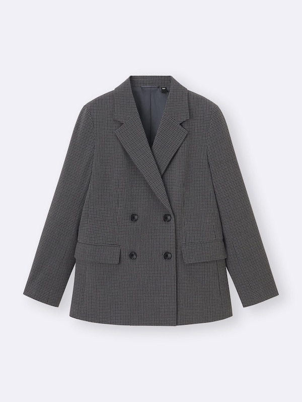 Double Breasted Checked Jacket