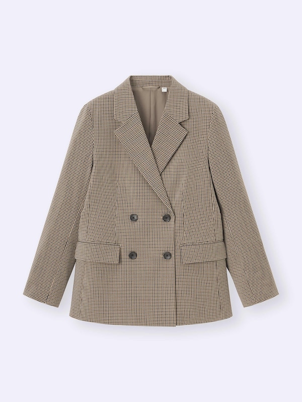 Double Breasted Checked Jacket