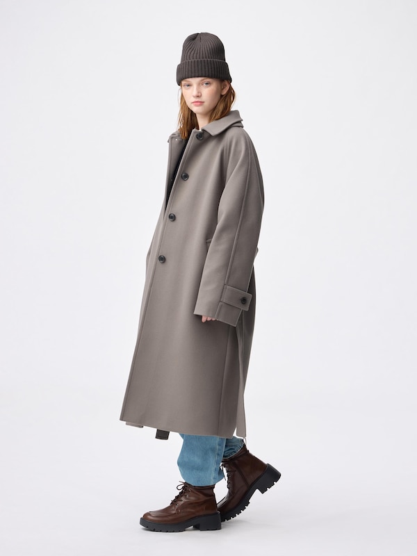 COZY MELTON Balmacaan Coat