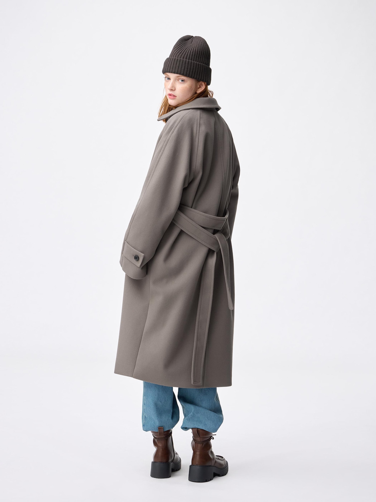 COZY MELTON Balmacaan Coat | GU US