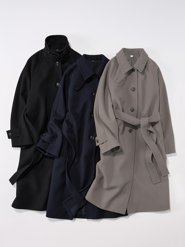 COZY MELTON Balmacaan Coat