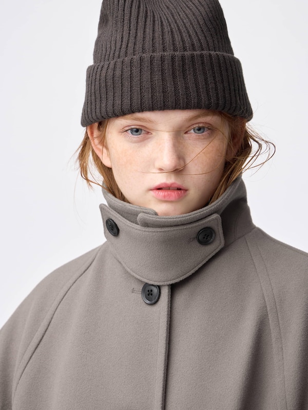 COZY MELTON Balmacaan Coat