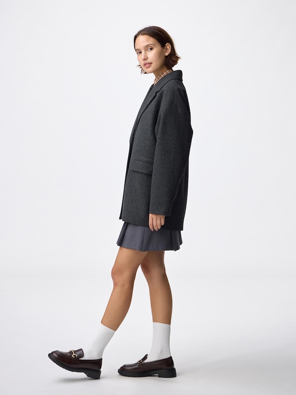 COZY MELTON Half Coat