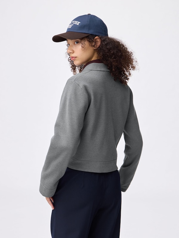 Milano Ribbed Polo Cardigan