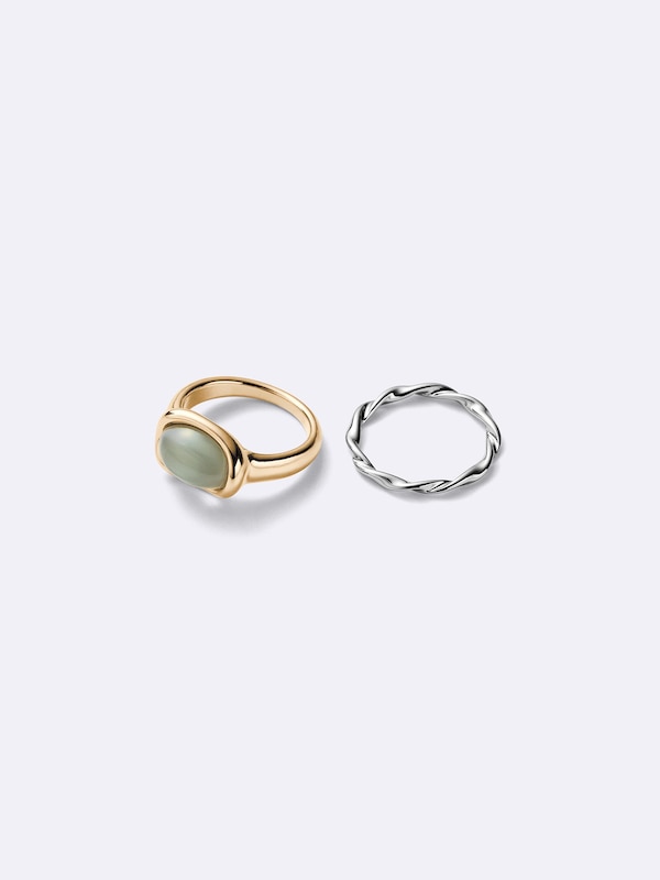 Stone & Metal Ring 5-Pack