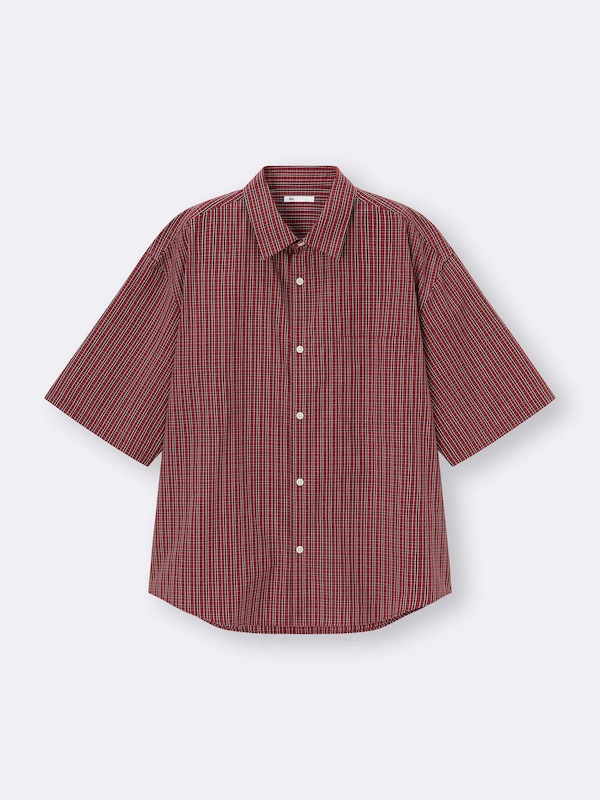 Broadcloth Oversized Checked Shirt | HalfSlv