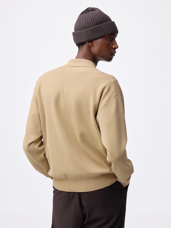Milano Ribbed Polo Cardigan