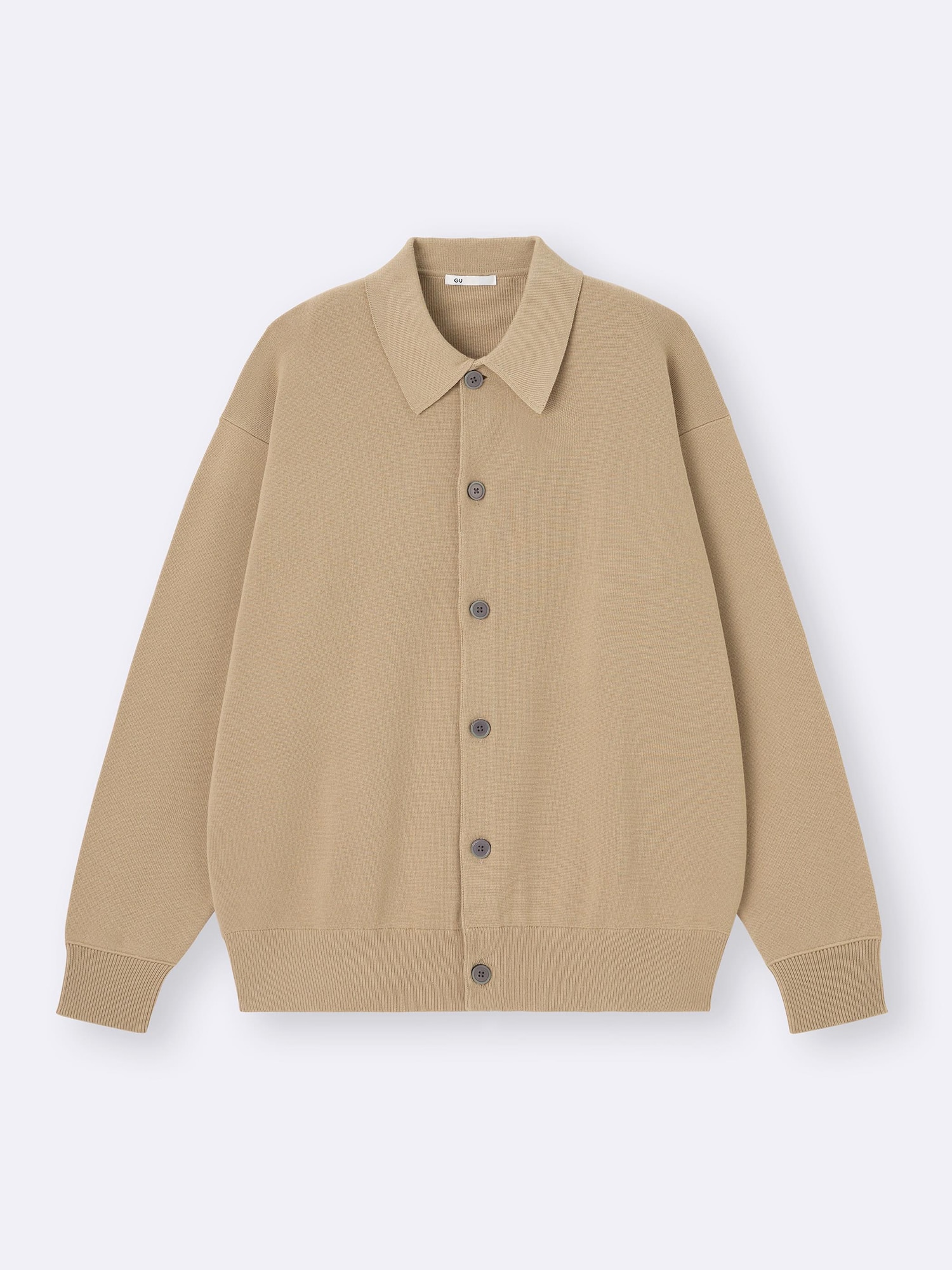 Milano Ribbed Polo Cardigan | GU US