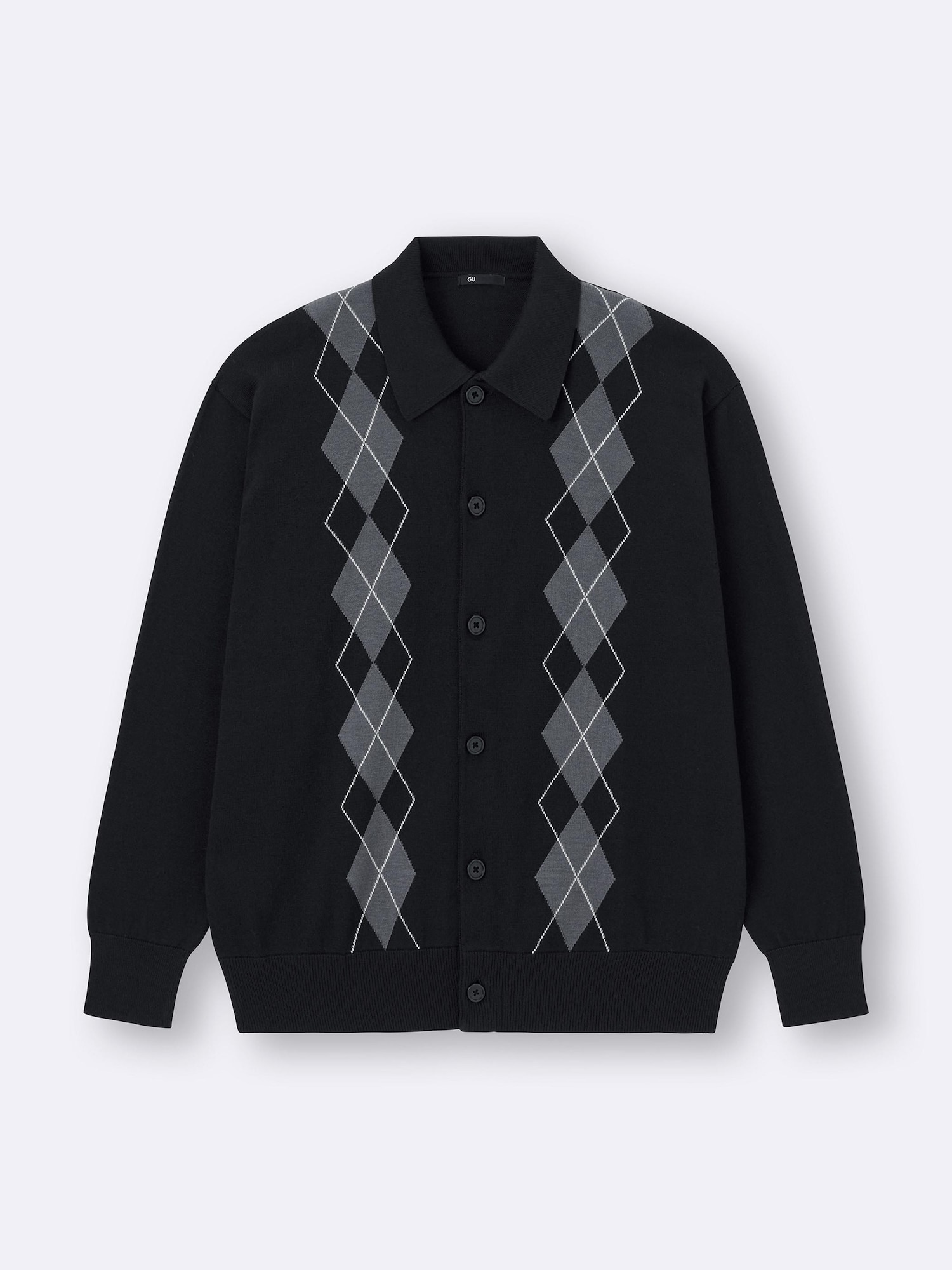 Knitted Polo Cardigan | Argyle | GU US