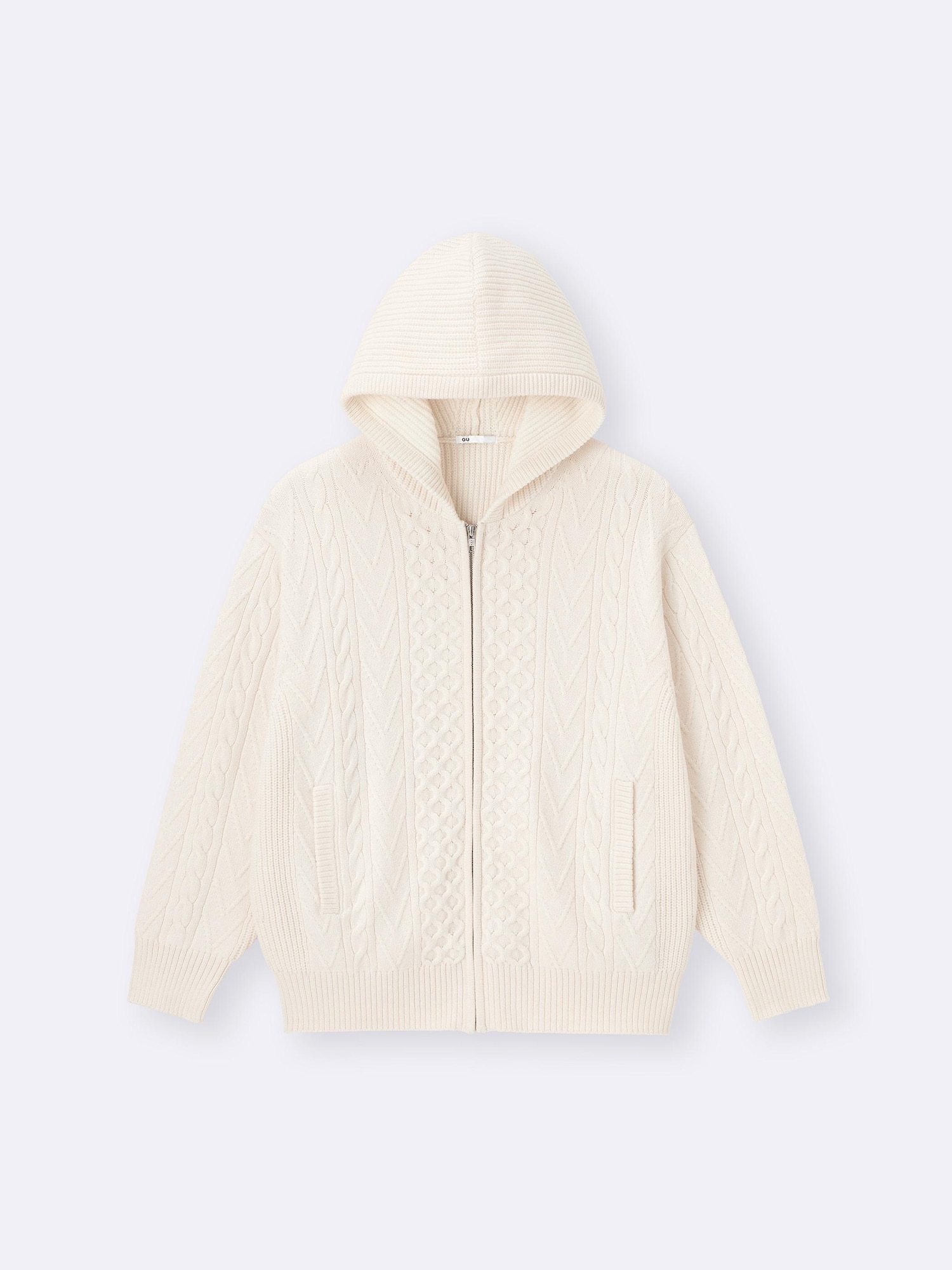 Men's Cable Full-Zip Hoodie | GU US