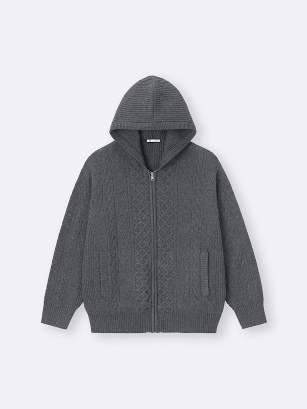 Cable Full-Zip Hoodie