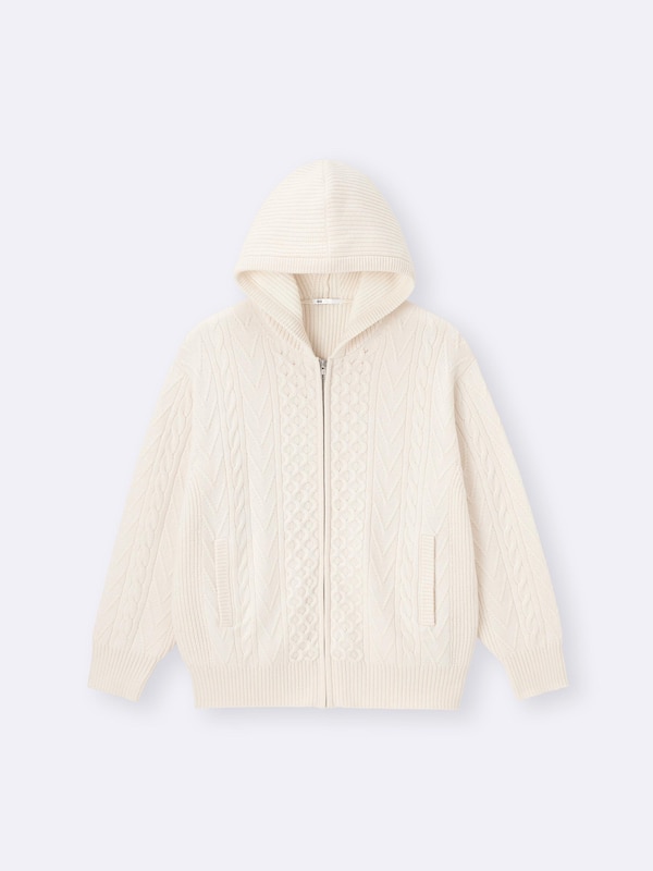 Cable Full-Zip Hoodie