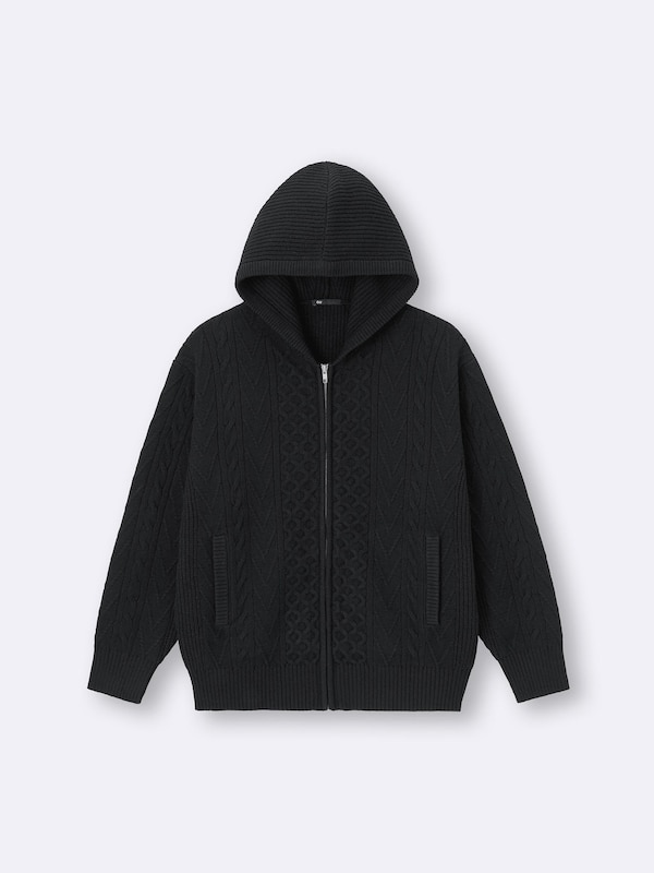 Cable Full-Zip Hoodie