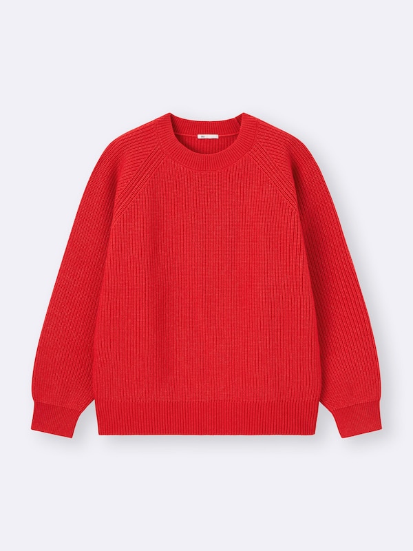 Rib Stitched Crew Neck Sweater
