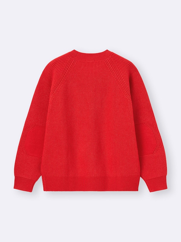 Rib Stitched Crew Neck Sweater