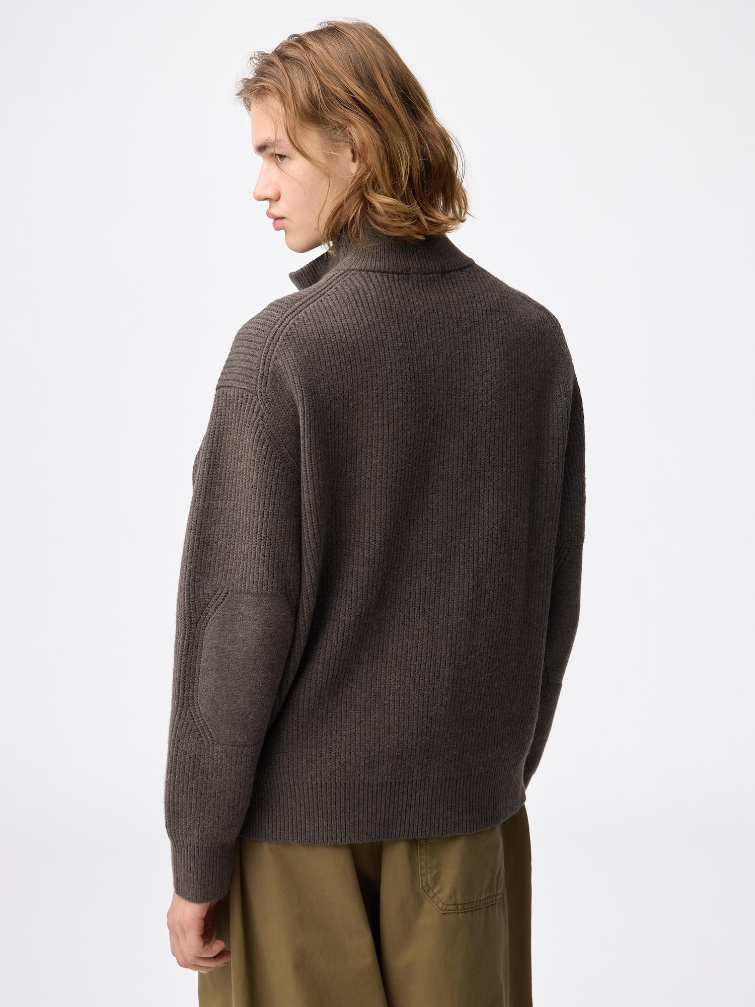 Rib Stitched Full-Zip Knitted Jacket | GU US