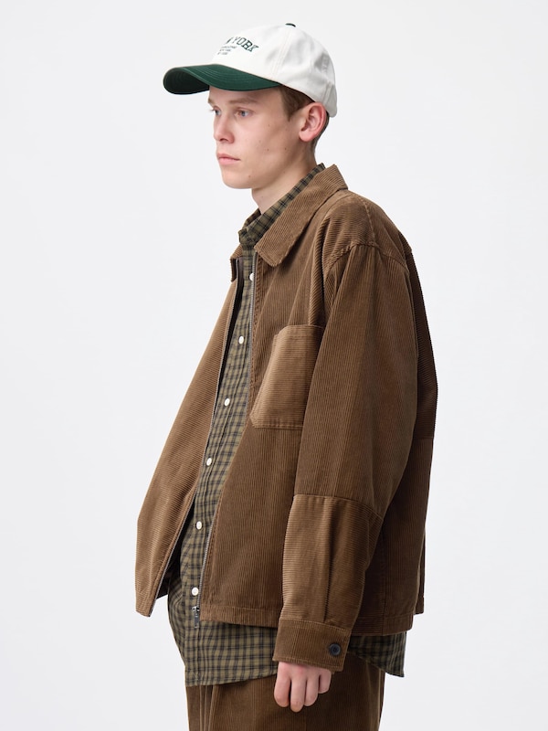 Corduroy Zip-Up Shirt Jacket