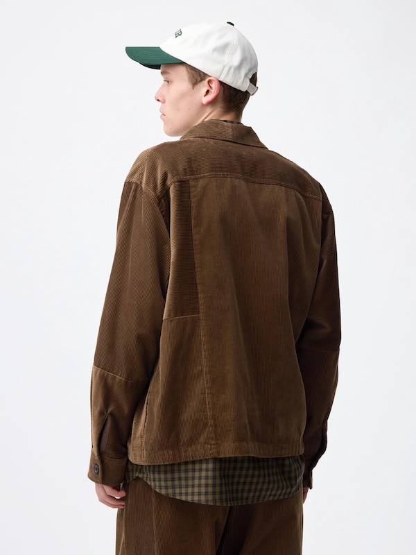 Corduroy Zip-Up Shirt Jacket