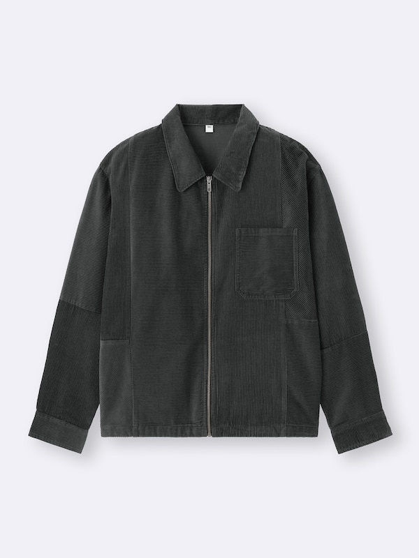 Corduroy Zip-Up Shirt Jacket