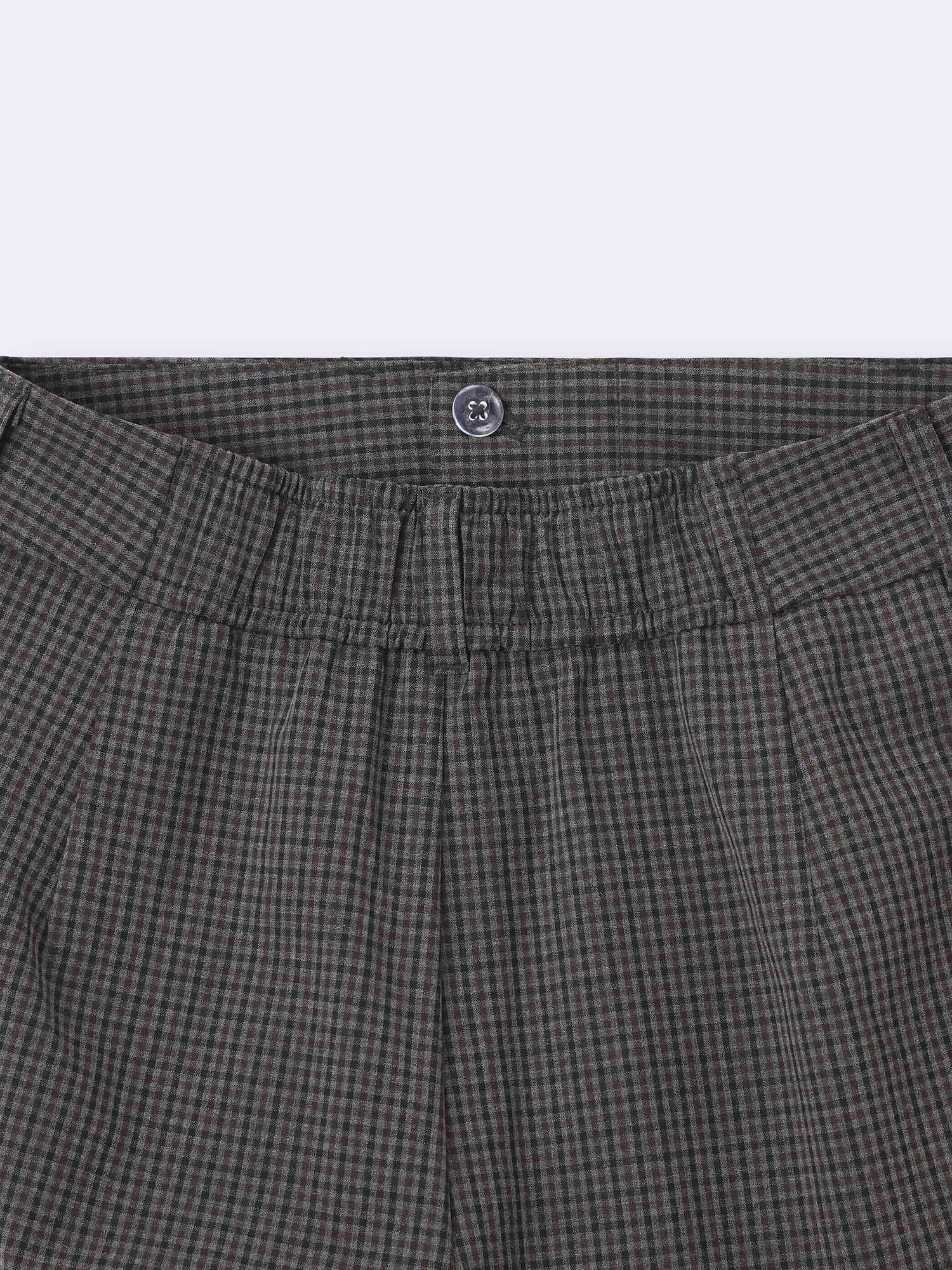 即日発送可【M】ブラックHigh waist check pants Women's Pleated Wide Checked Pants | GU US