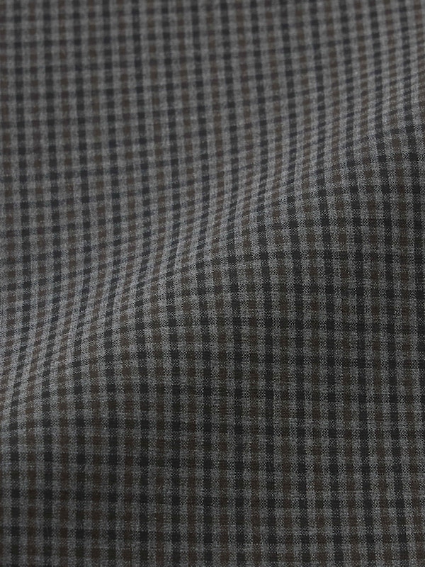 Pleated Wide Checked Pants