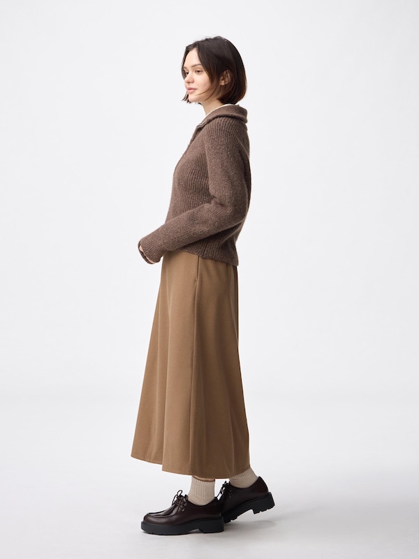 Brushed Flared Skirt