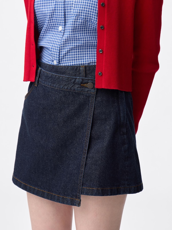Denim Wrap Skort
