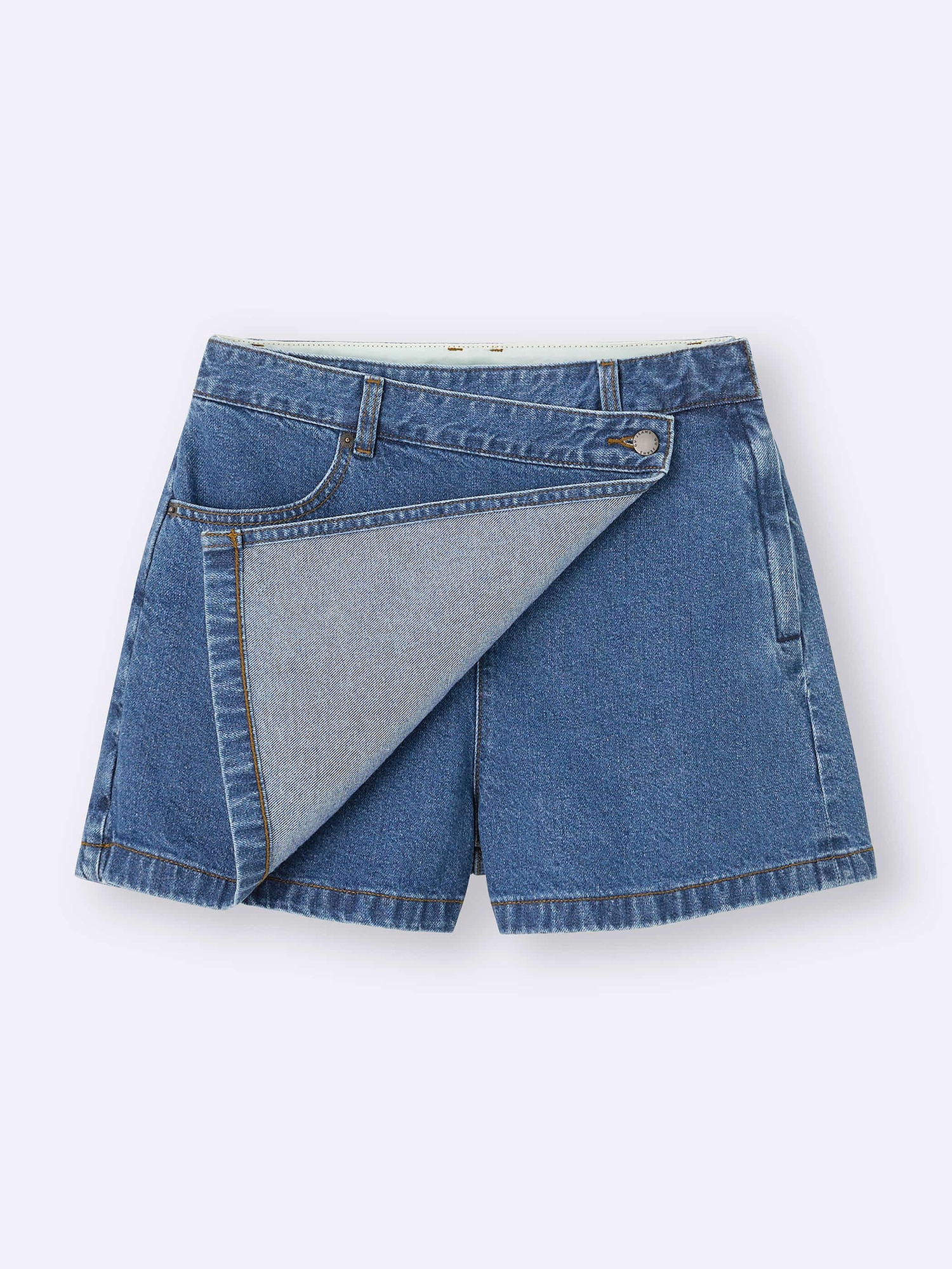 Denim Wrap Skort | GU US Denim Wrap Skort | GU US