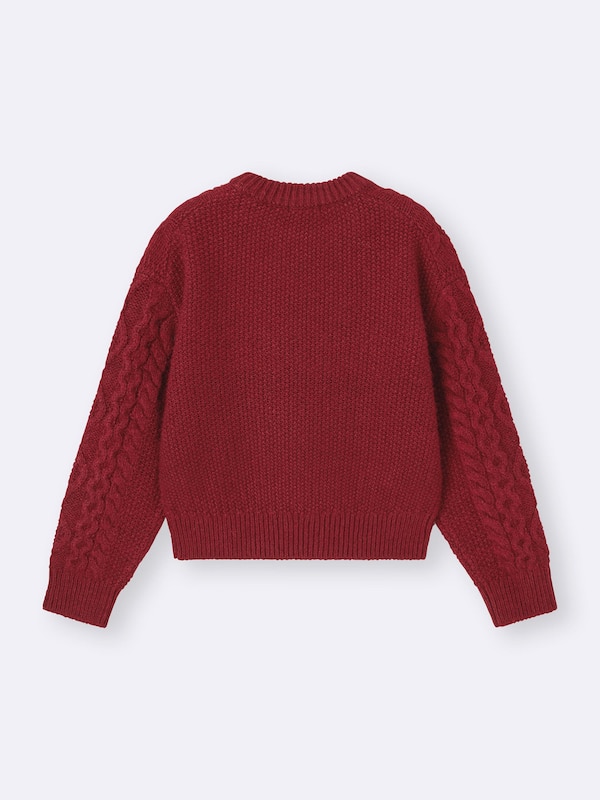 Cable Crew Neck Knitted Pullover