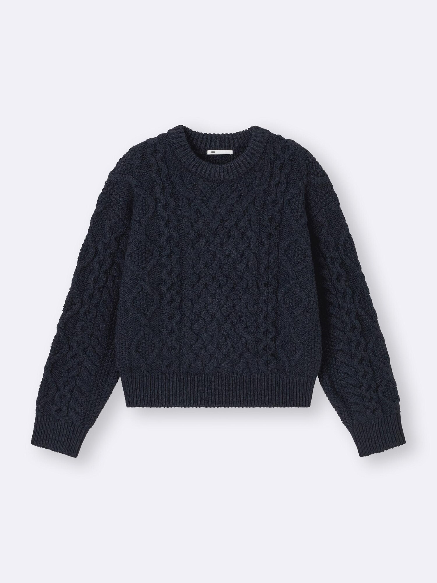 WOOL CABLE HOLE CREW NECK PULLOVER/ニット Men's Souffle Yarn Cable Crew Neck Long-Sleeve Sweater | UNIQLO US