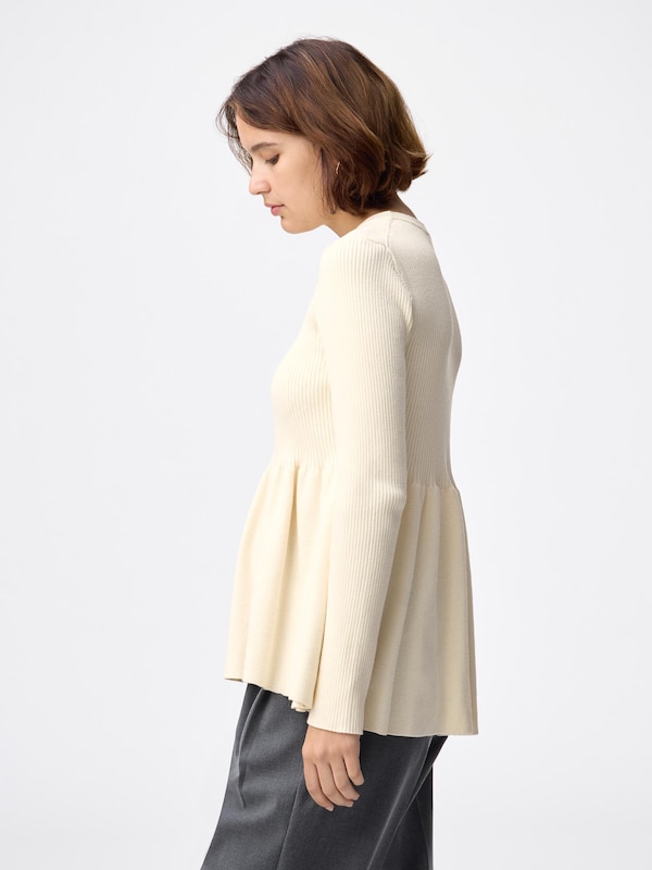 Peplum Knitted Pullover