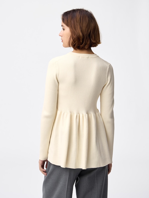 Peplum Knitted Pullover