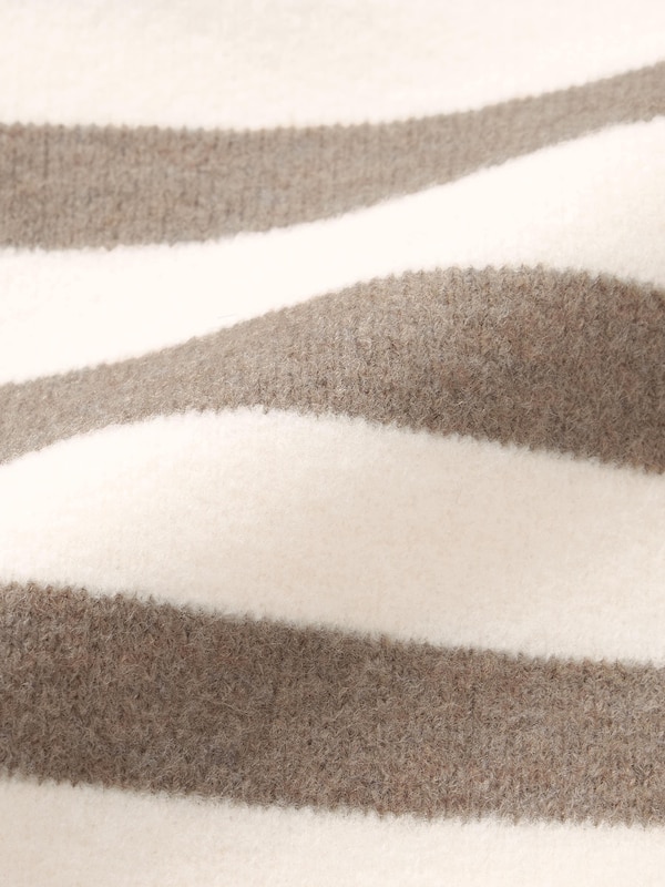 Puff Knit Striped Polo Shirt